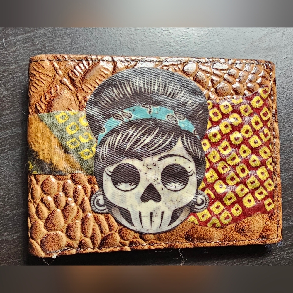 Brown Skull Design Wallet